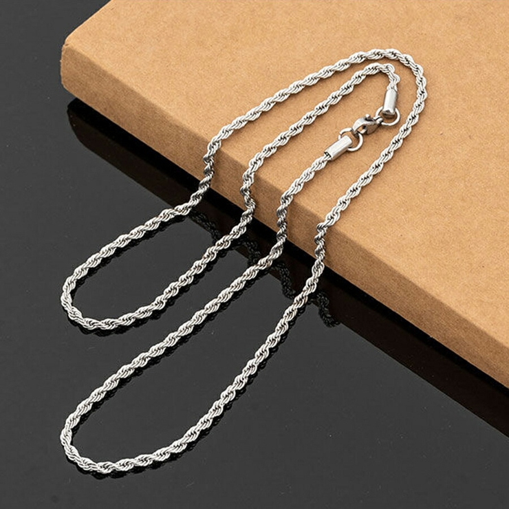 ツイストロープチェーンネックレス レディース メンズ[品番