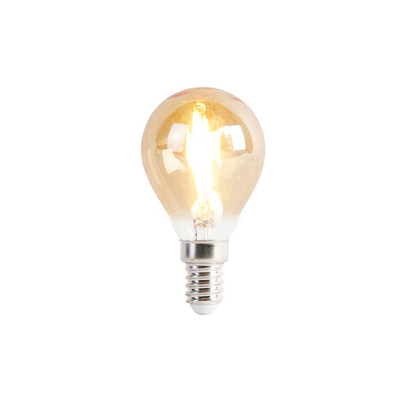 E14 LED Bulb P45 Gold 2W 180LM 2100K | Lampandlight UK
