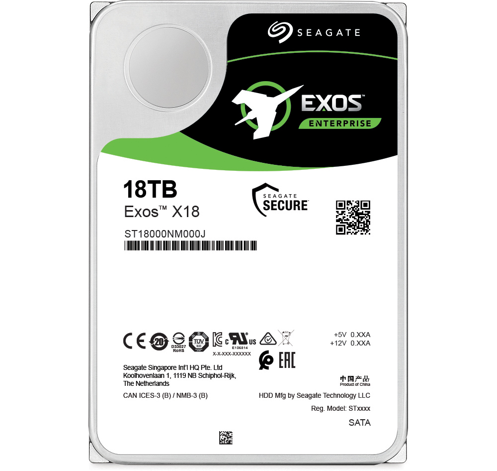 Seagate Reveals Its Exos X18 HDDs: 18 TB for Exascalers and