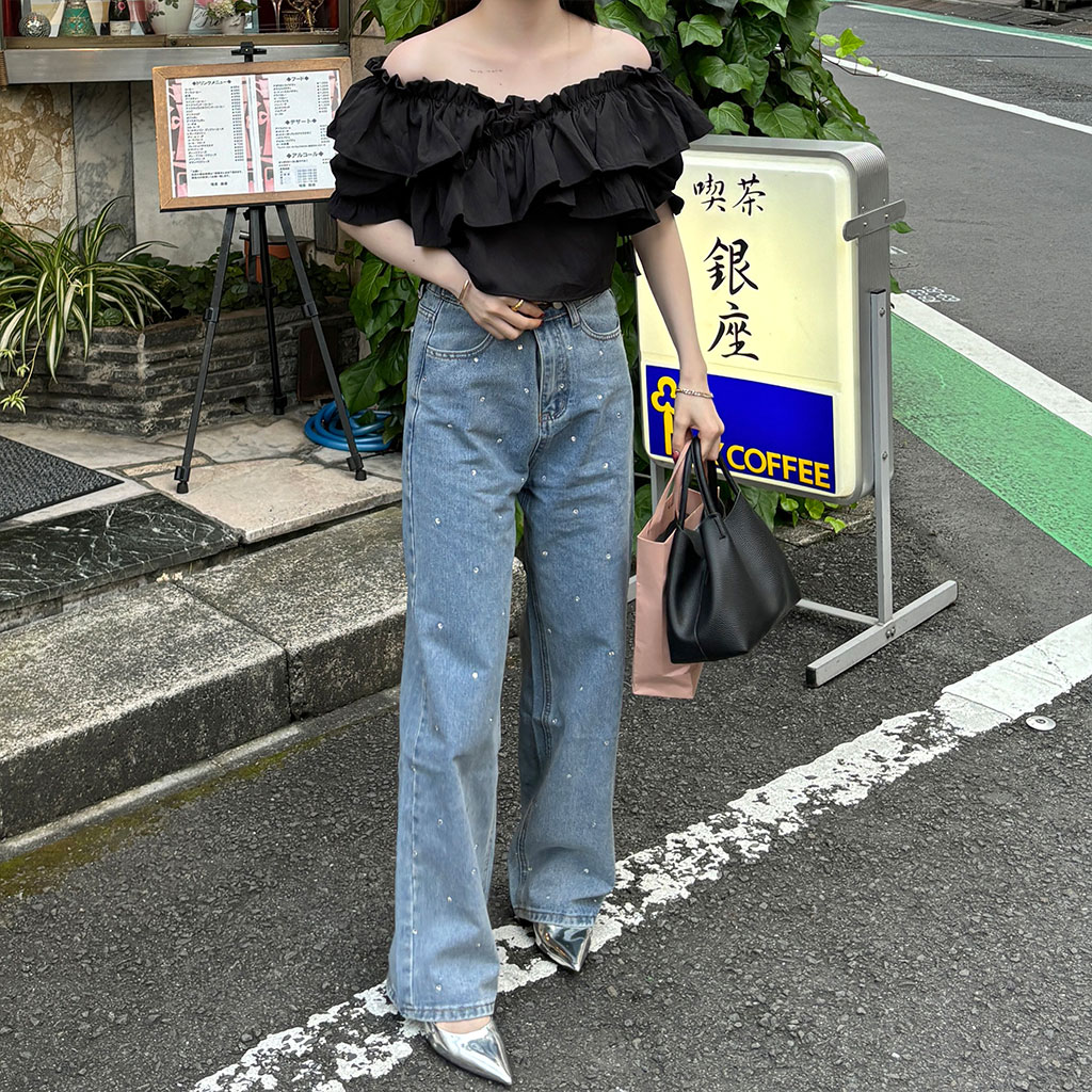 エックスツイストオフショルダーフリルブラウス | ファッション通販