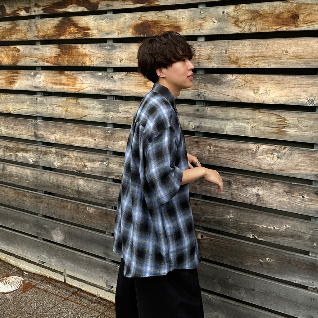 シンプルオンブレチェック半袖シャツ | ファッション通販サイト NUGU