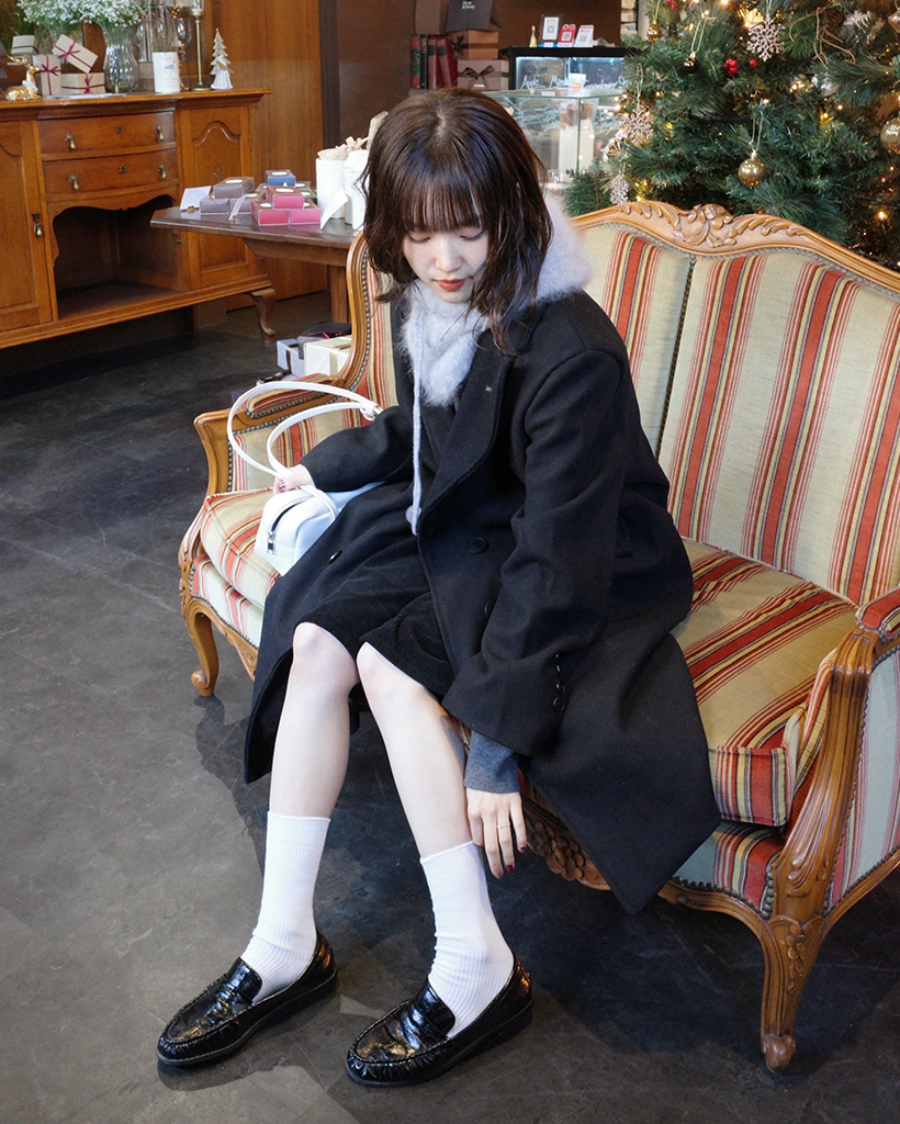 クラシックダブルボタンロングコート | ファッション通販サイト NUGU