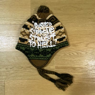 Supreme x Thrasher Earflap Beanie 