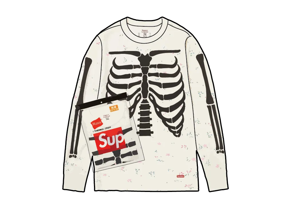 Supreme x Hanes Bones Thermal Crew (1 Pack) 