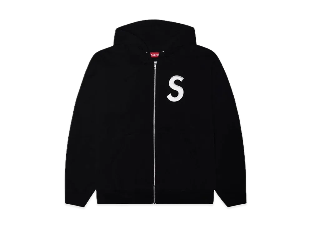 Supreme S Logo Zip Up Hooded Sweatshirt 