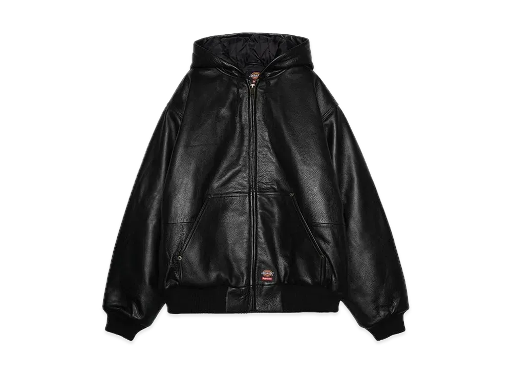 Supreme x Dickies Hooded Leather Work Jacket 