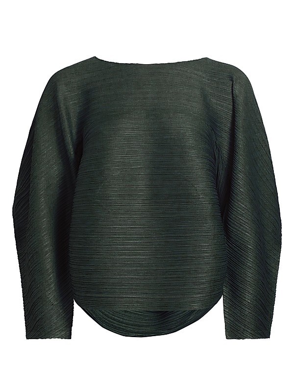 Pleats Please Issey Miyake Ufo Horizontal Rib-Knit Top | Saks