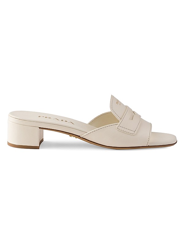 Prada Leather Mules | Saks Fifth Avenue