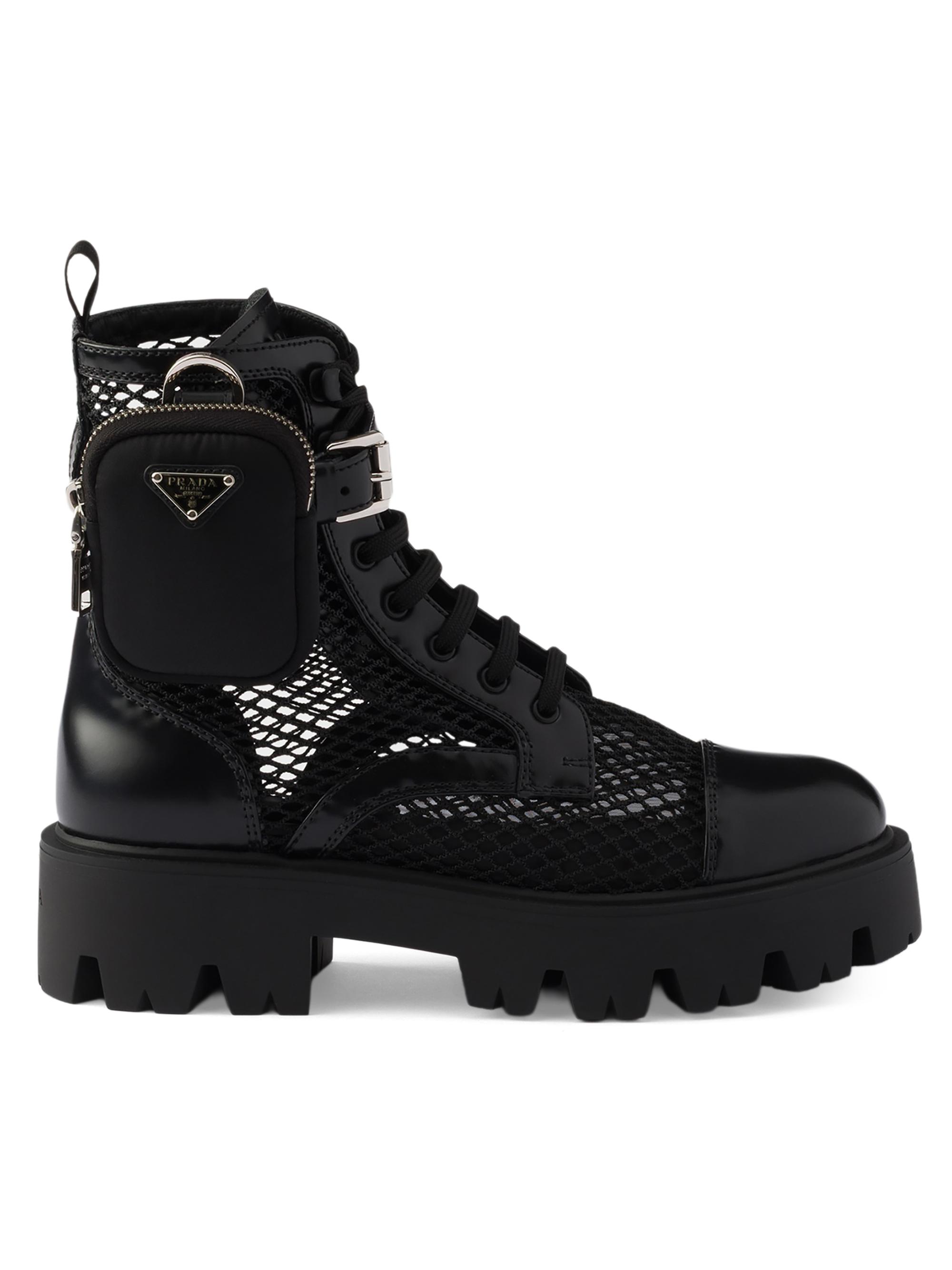 Prada Brushed Leather Ankle Boots | Saks Fifth Avenue