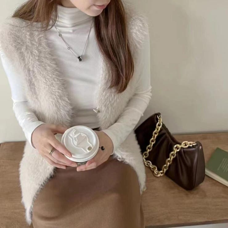 目を惹くシャギーファーベスト ファーベスト フェイクファー[品番