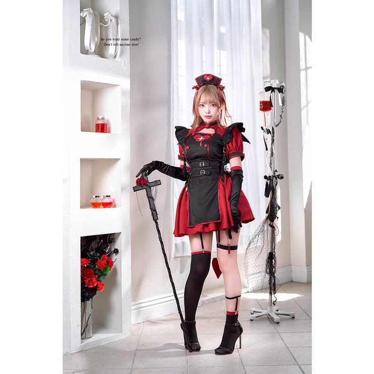ブラックデビルハーネスナース《ハロウィンコスプレ9点セット