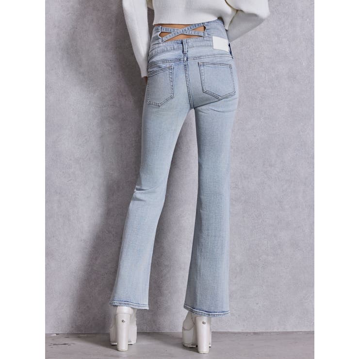 ハイウエストBACKクロスフレアパンツ[品番：MKSW0068681]｜GYDA