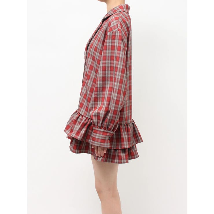 ヘムフリルトレンチミニワンピース[品番：MKSW0068045]｜jouetie