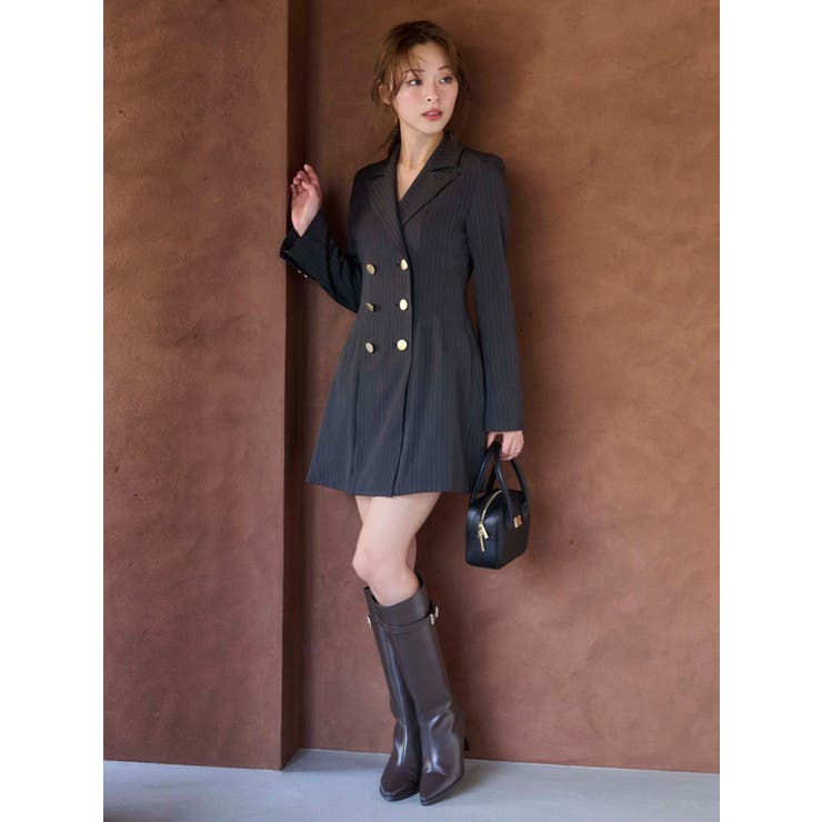 2WAYフィットアンドフレアジャケットワンピース[品番：MKSW0065903