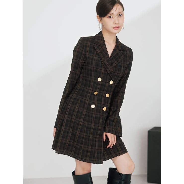 WEB限定カラーあり】2WAYフィット&フレアジャケットワンピース[品番