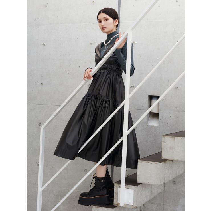 ウエストギャザージャンパースカート[品番：MKSW0060123]｜MURUA