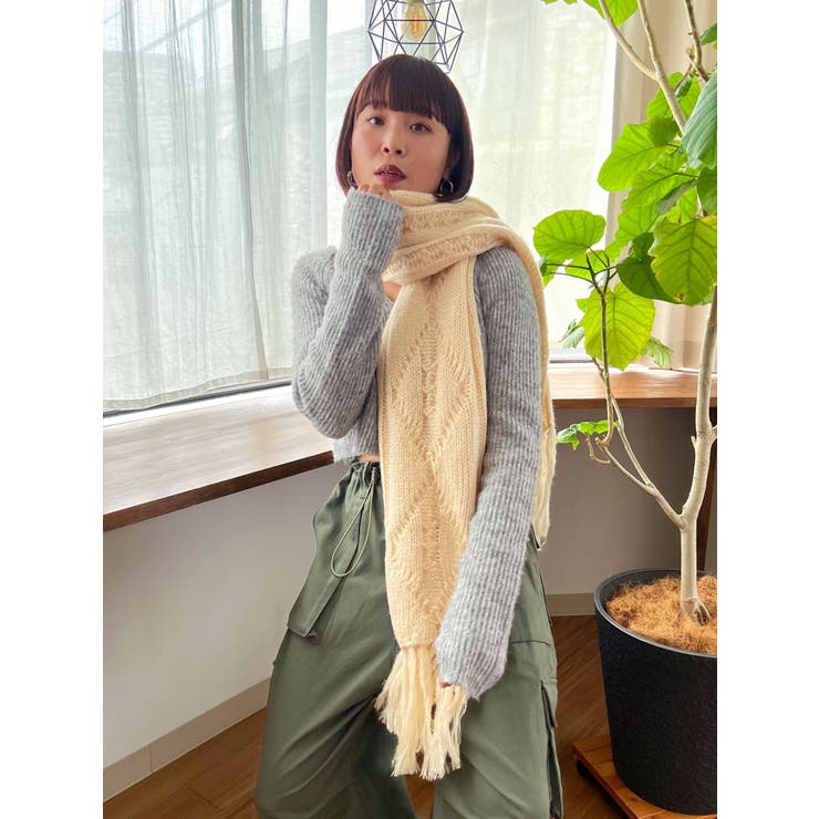 ケーブル編みニットマフラー[品番：MKSW0054394]｜Ungrid（アン