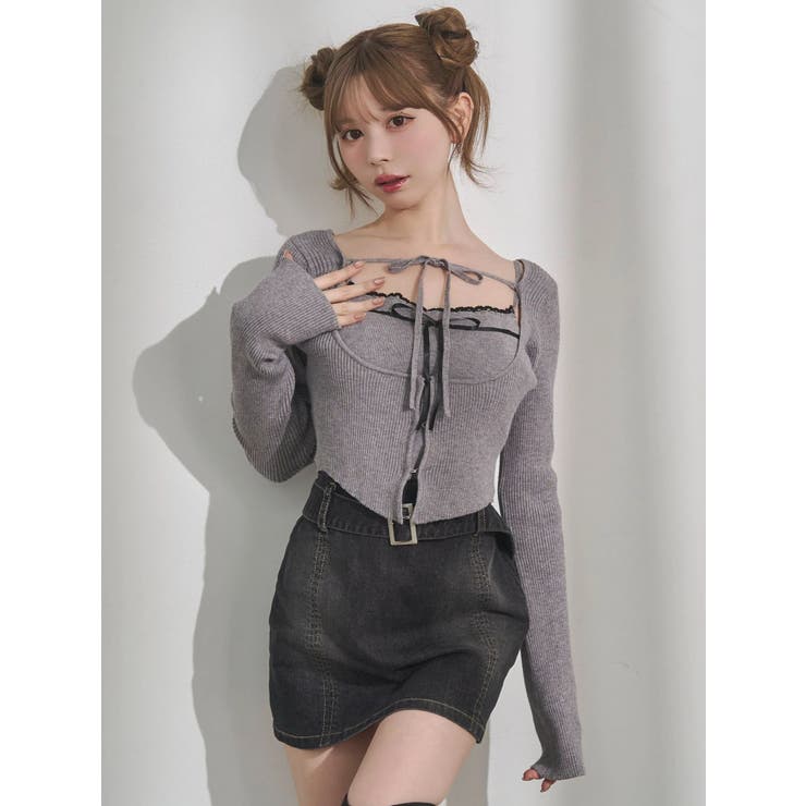 バイカラーキャミニットアンサンブル[品番：MKSW0068245]｜EATME