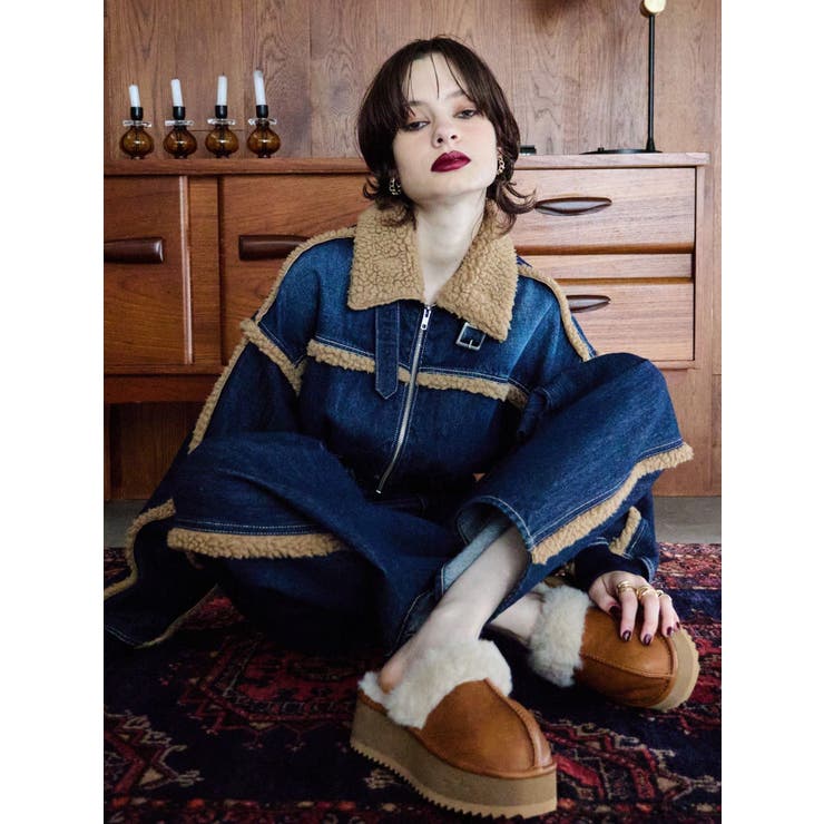 デニムボアブルゾン【セットアップ着用可能】[品番：MKSW0053666