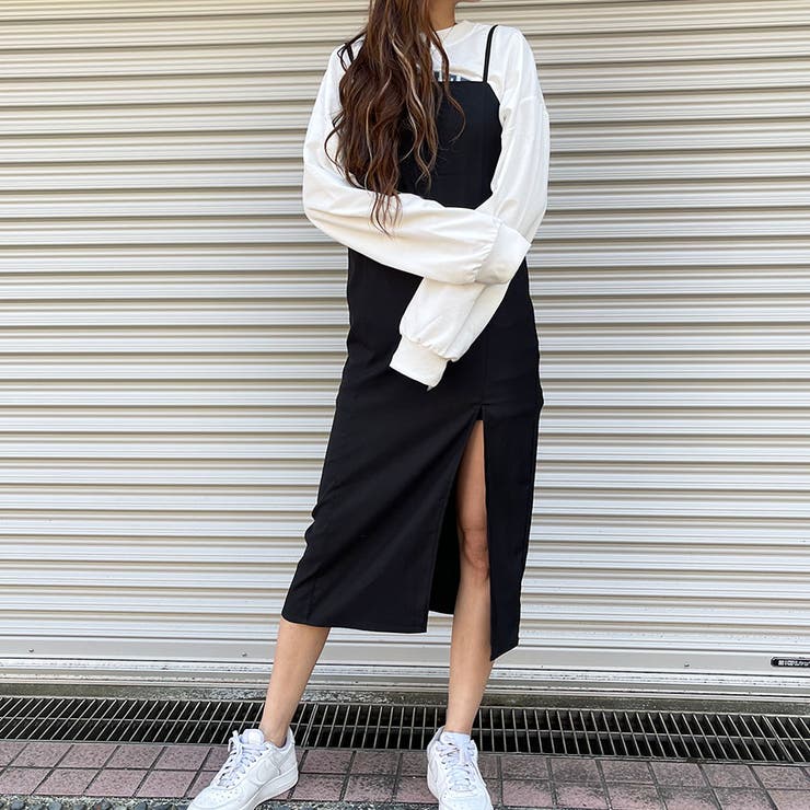 春の新作＞深スリットキャミワンピース[品番：MJNW0001216]｜me Jane