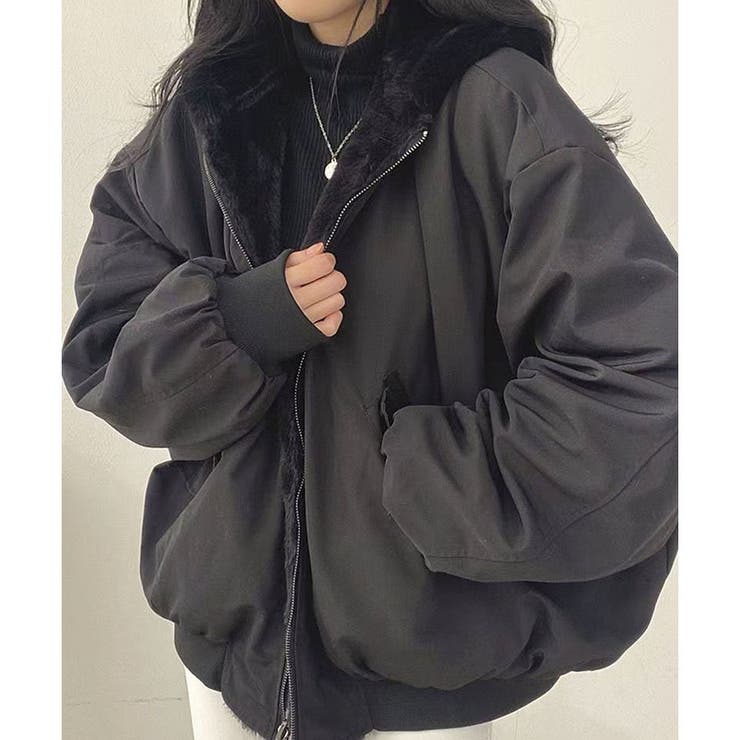 リバーシブルボアブルゾン[品番：MJNW0003388]｜me Jane（ミージェーン