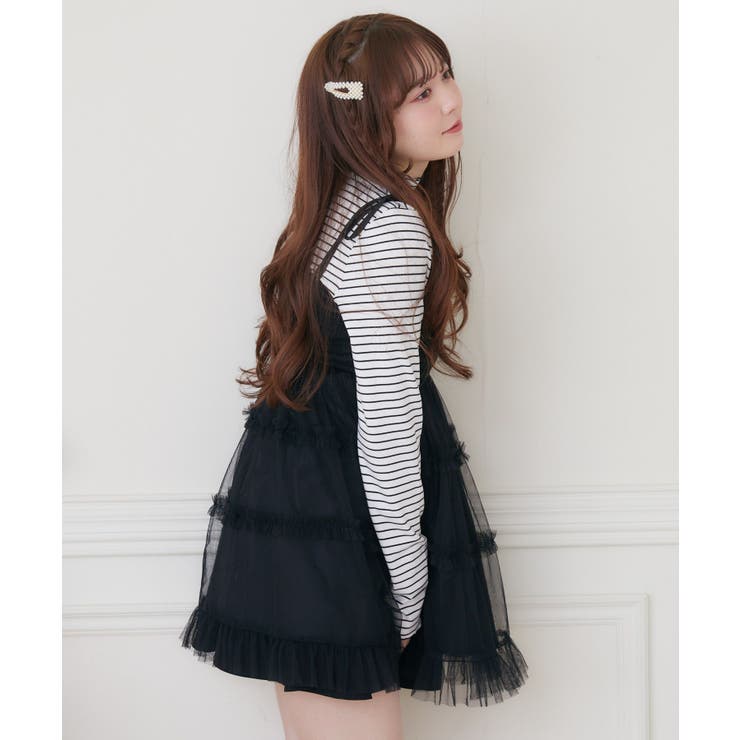 フリルチュールキャミチュニック 【Emsexcite】キャミソール ビスチェ