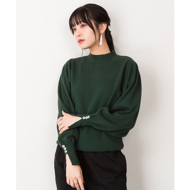 ハイネックバルーンスリーブセーター[品番：ATOW0000810]｜atONE