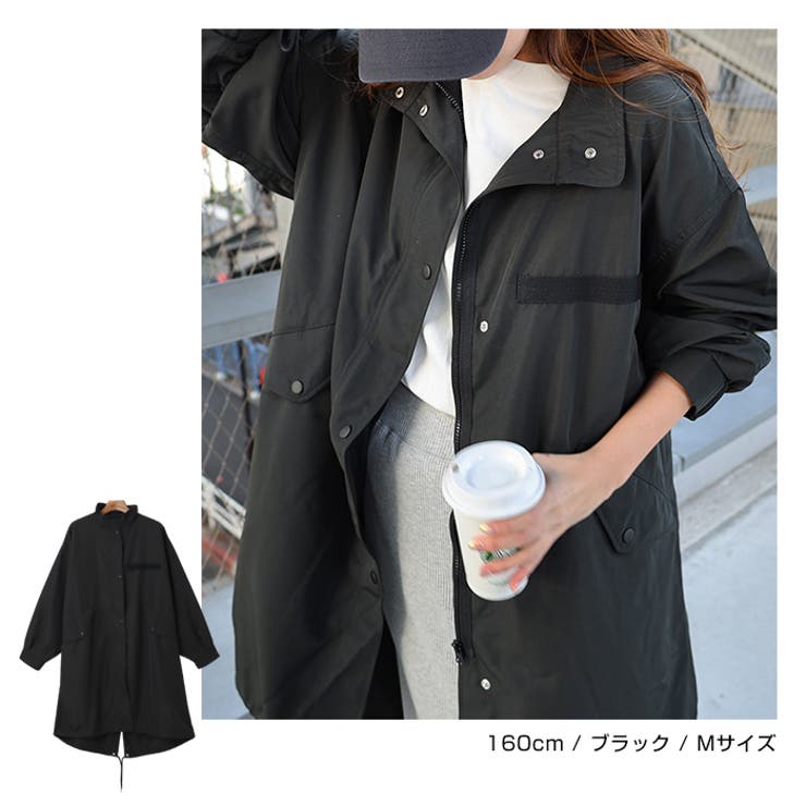 スタンドカラー マウンテンパーカー モッズコート[品番：AZ000003940