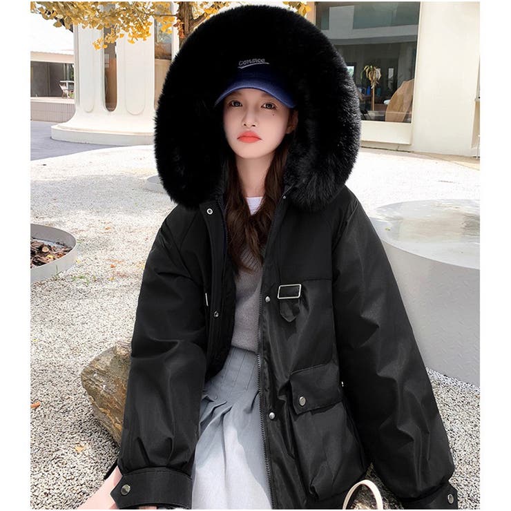 モッズコート フード付きアウター 中綿コート[品番：AKIW0004569]｜And