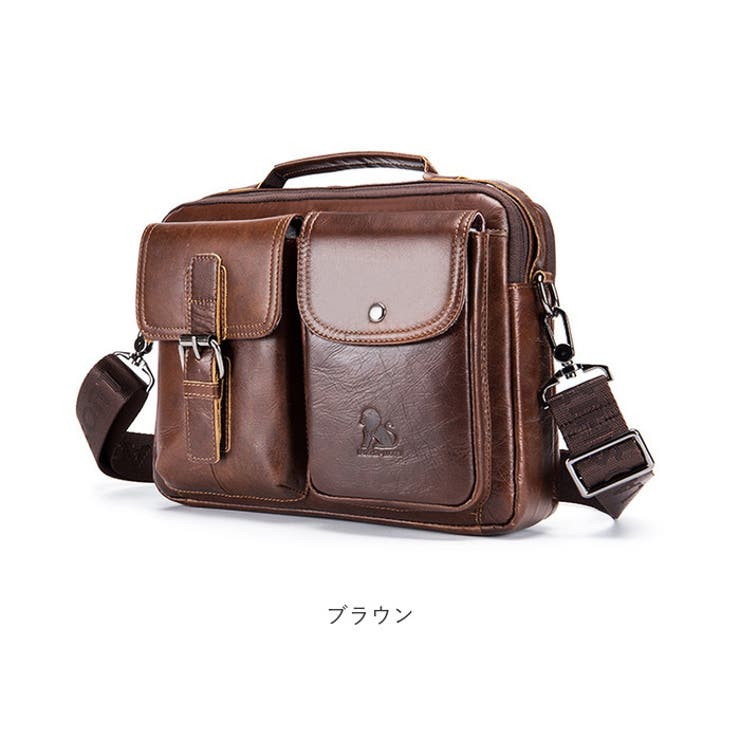 ショルダーバック かばん 紳士 斜めがけ 本革 bag91203[品番