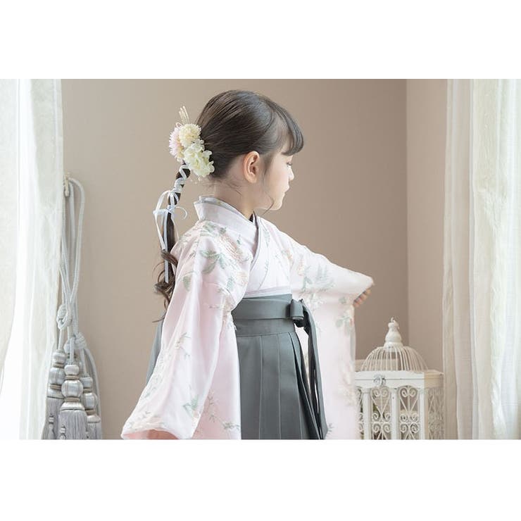 卒業式袴 花柄刺繍チュールレース袴セット 和装 おしゃれ 女の子 卒園