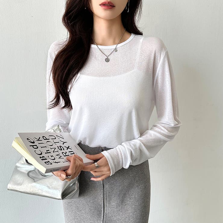 新色登場！選べる2タイプ シアーロンT シアーカットソー[品番