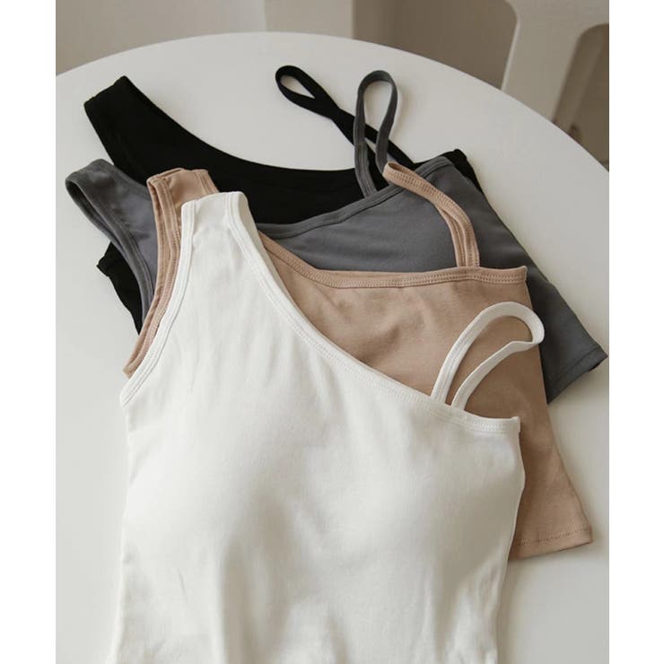 ワンショルダーストレッチタンクトップ[品番：DSSW0004110]｜SAISON DE