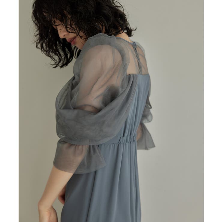 niana ニアナ チュールオフショルダードレス[品番：FT000009578