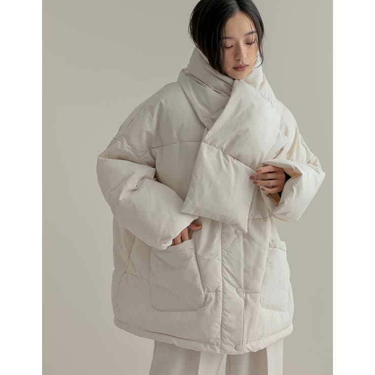 HITアウター][セレクトコラボ][2点セット]マイクロタフタマフラー付き