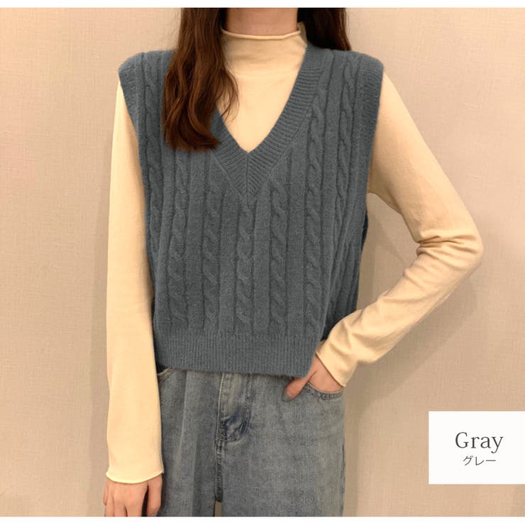 ニットベスト トップス Vネック[品番：JCSW0000803]｜JOCOSA（ジョコサ
