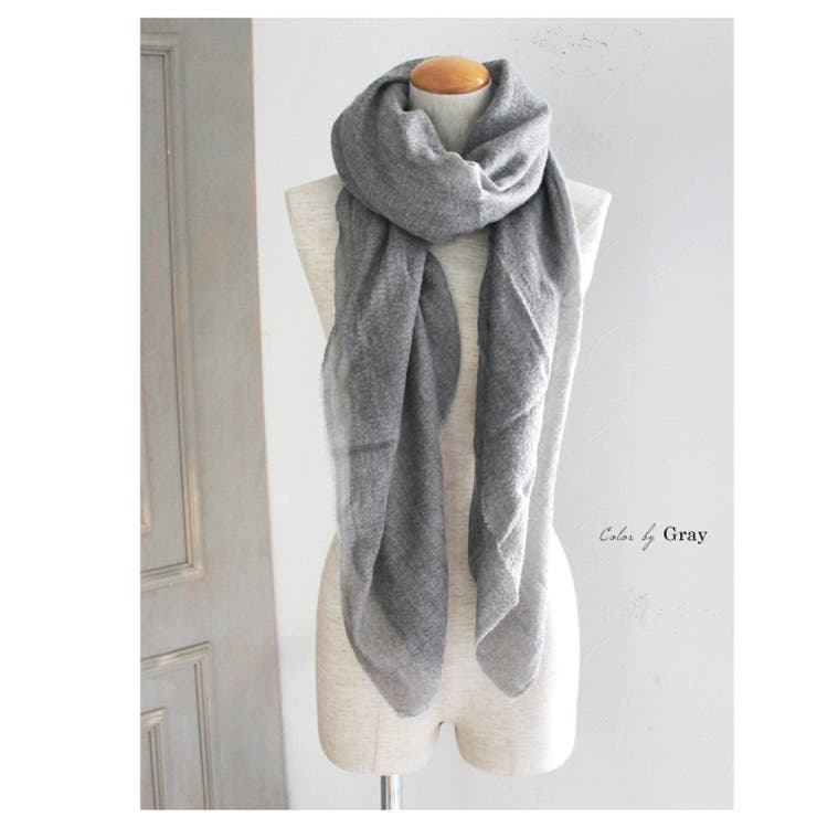 FALIEROSARTI】ファリエロサルティ シルク混薄手大判ストール カシミ