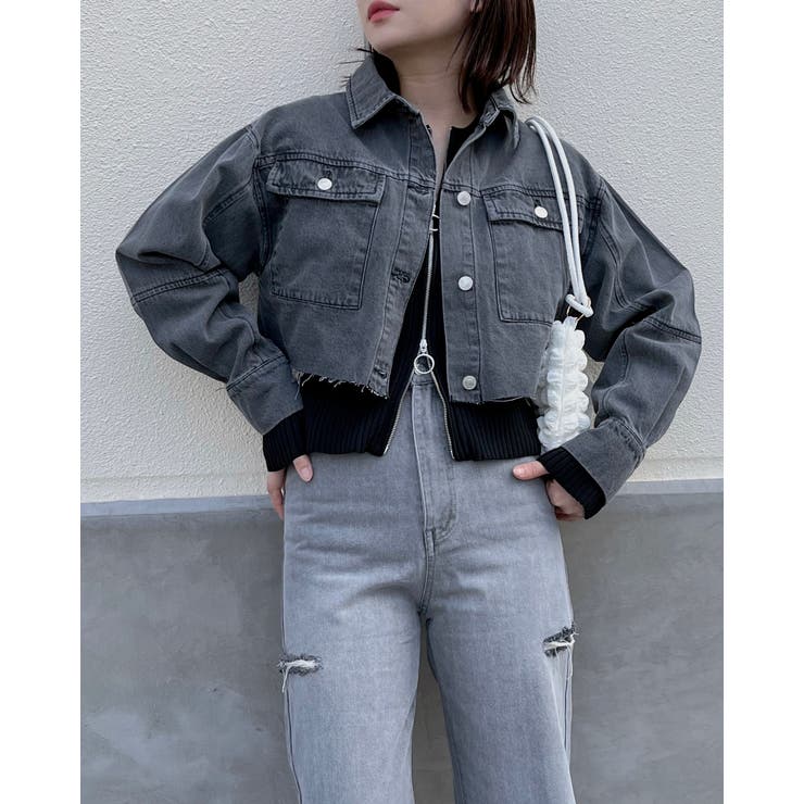 デニムクロップドジャケット[品番：RADM0005618]｜＆soiree（アンド