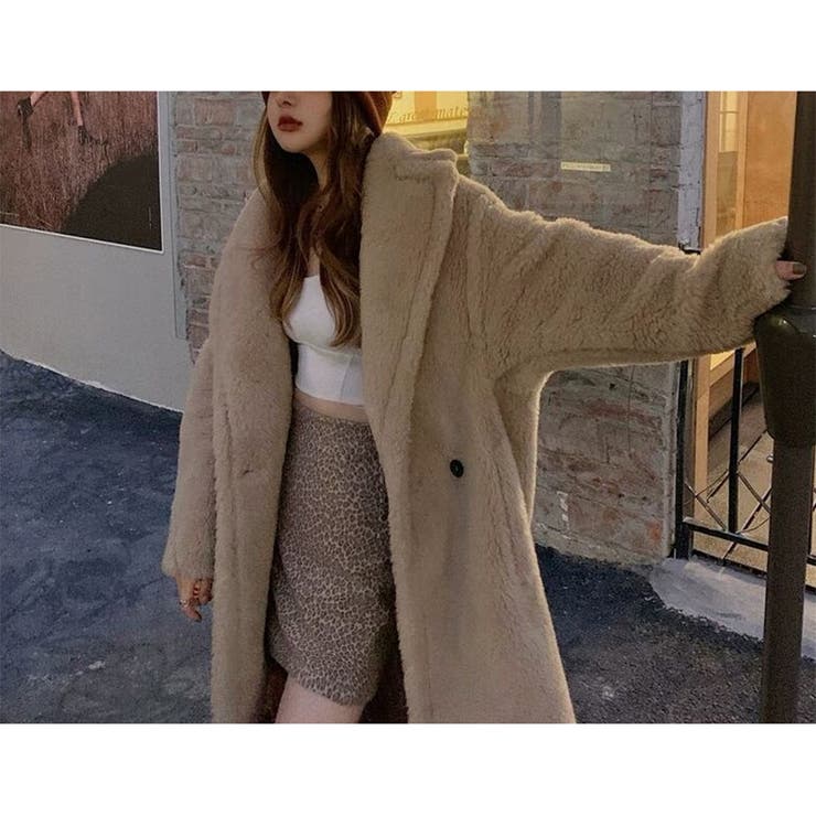 テディベアコート もこもこ ファーコート 韓国ファッション 軽量