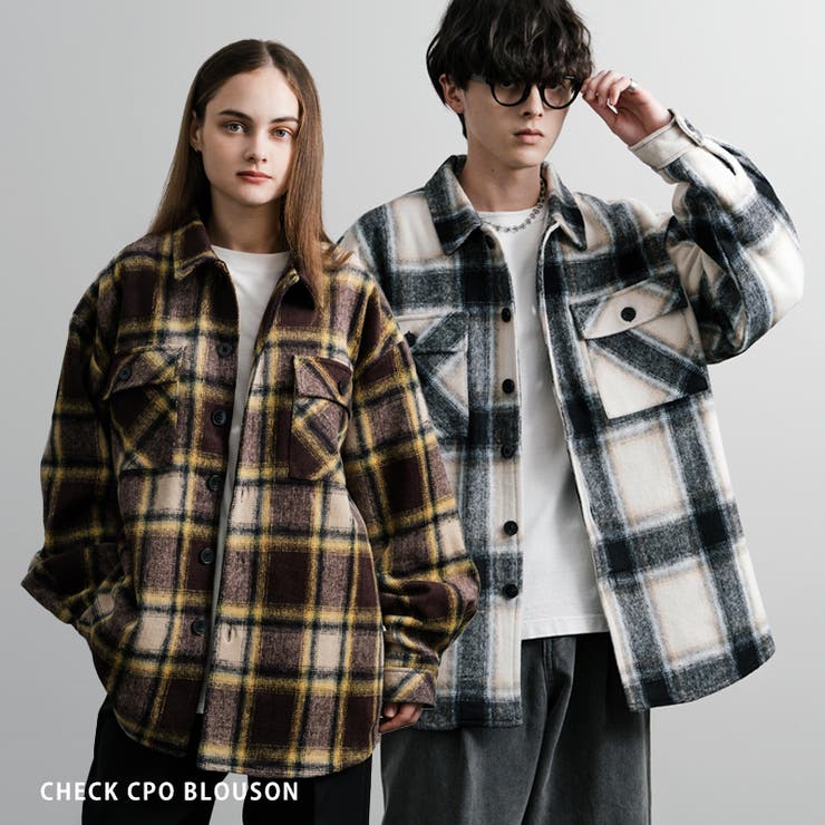 CPOジャケット チェック オーバーサイズ[品番：OE000008261]｜Rocky