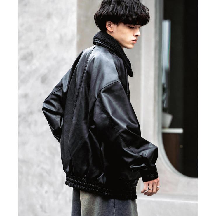 ブルゾン フライトジャケット 襟ボア[品番：OE000008218]｜Rocky