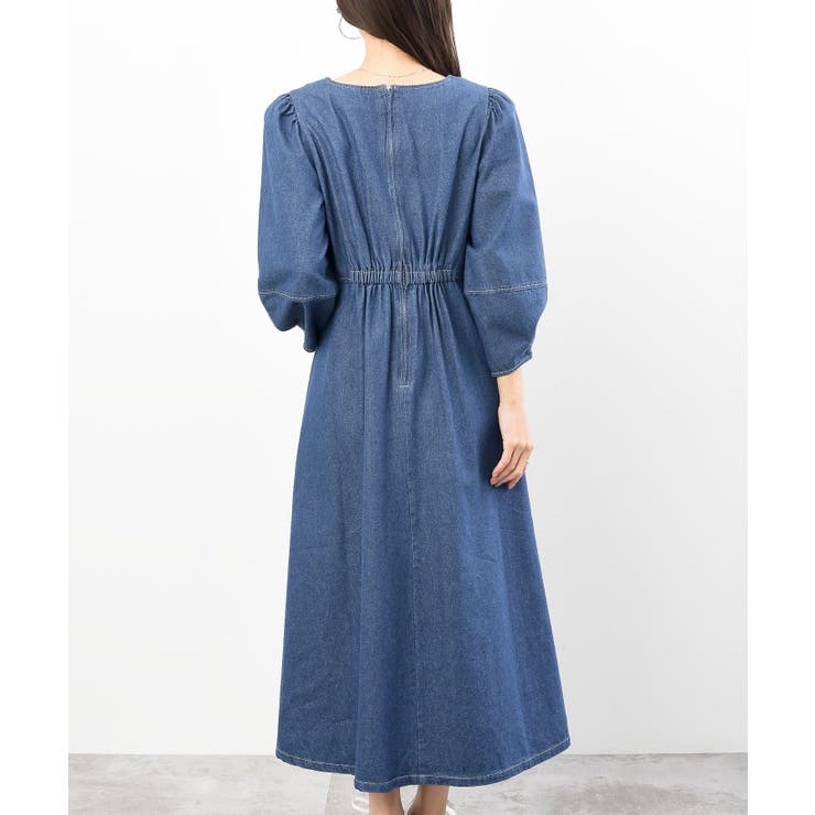 ボリューム7分袖デニムワンピース[品番：RPSW0003536]｜rps（アール