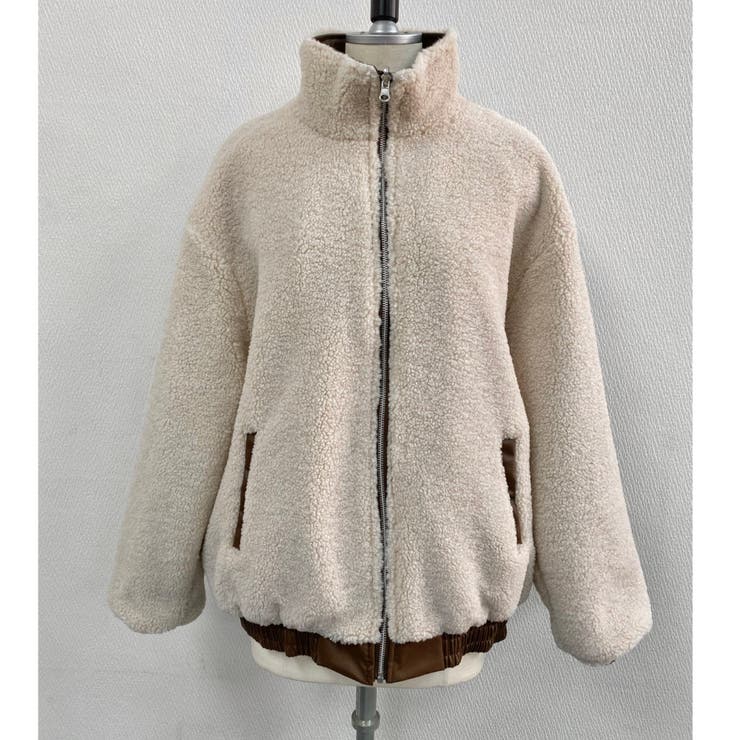 リバーシブルフェイクレザーボアジャケット[品番：SHNW0012029]｜LADY