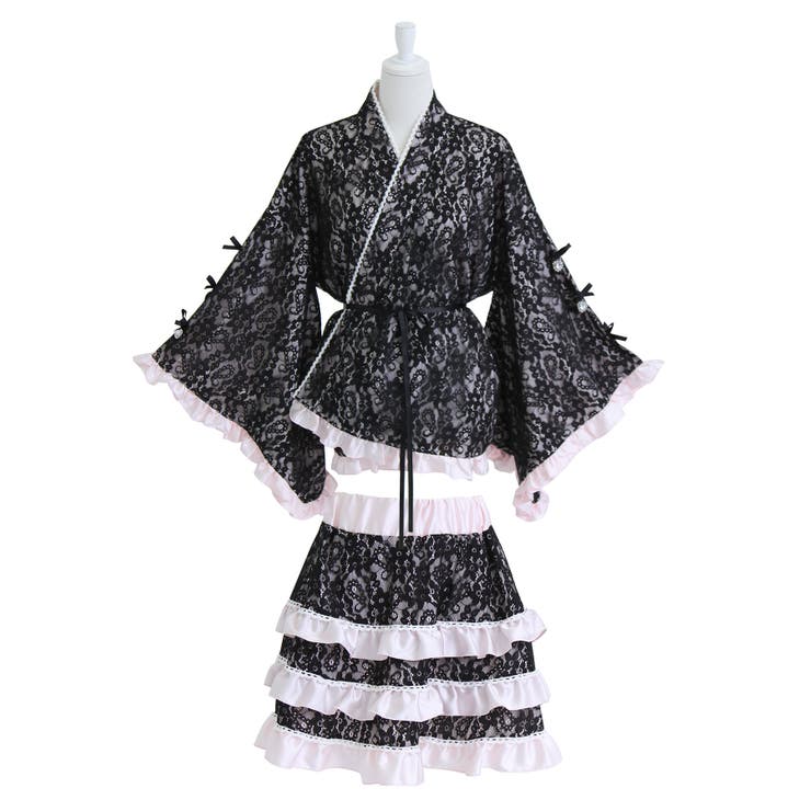 総レースリボン浴衣ドレス 量産型 地雷系 夢展望[品番：YU000047506