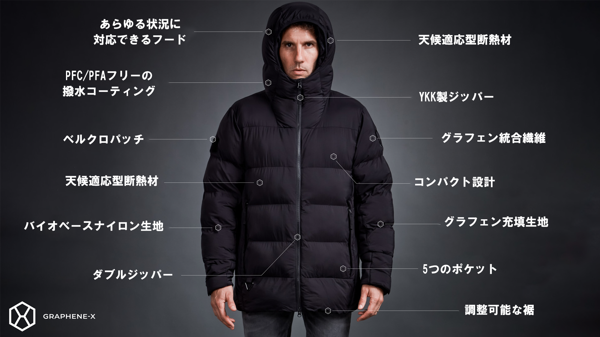 AeroGraph Puffer Jacket – Graphene-X Japan