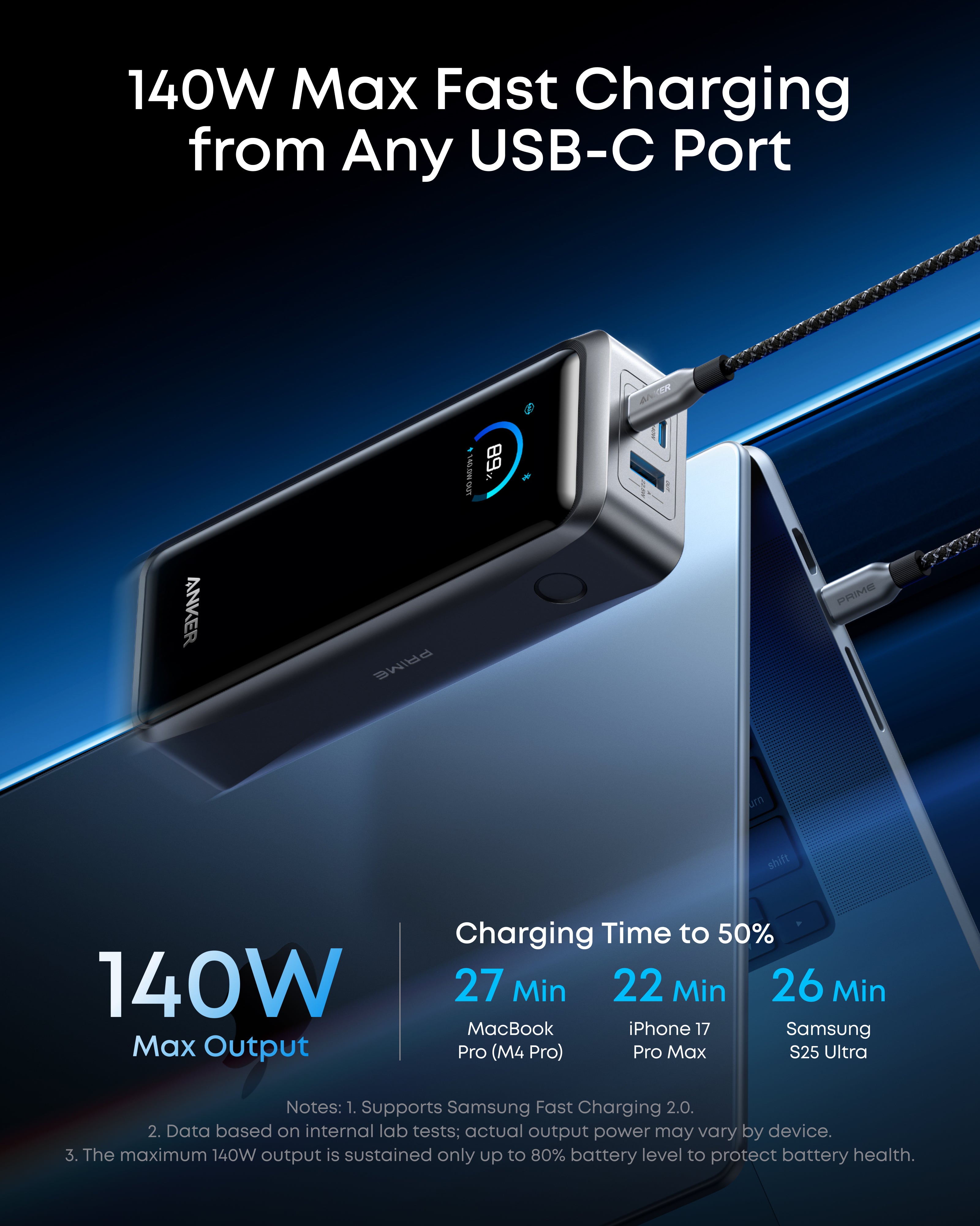 Anker Prime Power Bank (26K, 300W) - Anker US