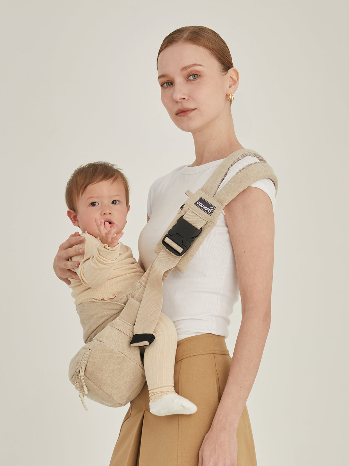 グスケット365抱っこ紐Plus【抱っこ紐+バッグ】ベージュ – GOOSEKET.JP