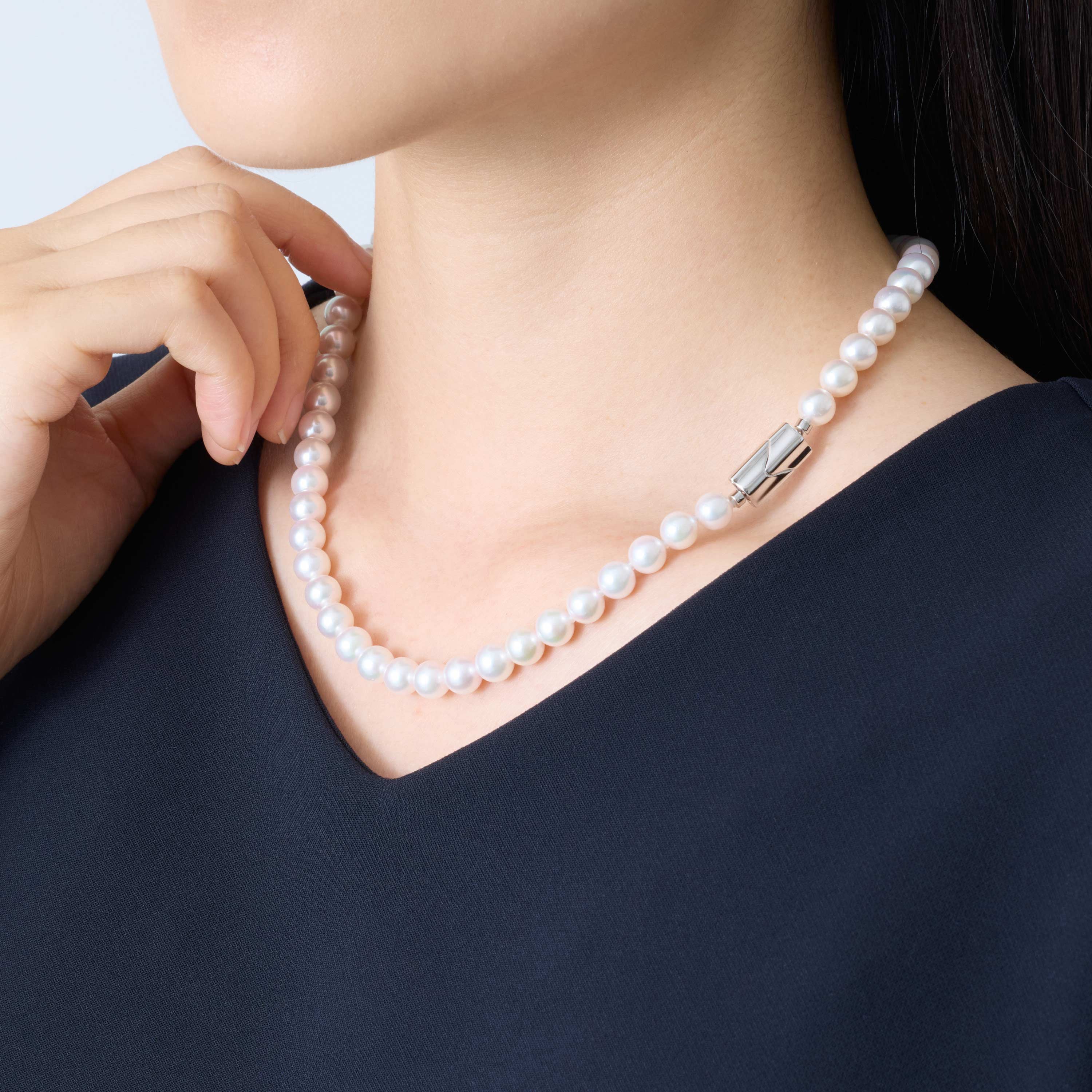 エクスクルーシブコレクション / 越物花珠アコヤ真珠ネックレス 7.0