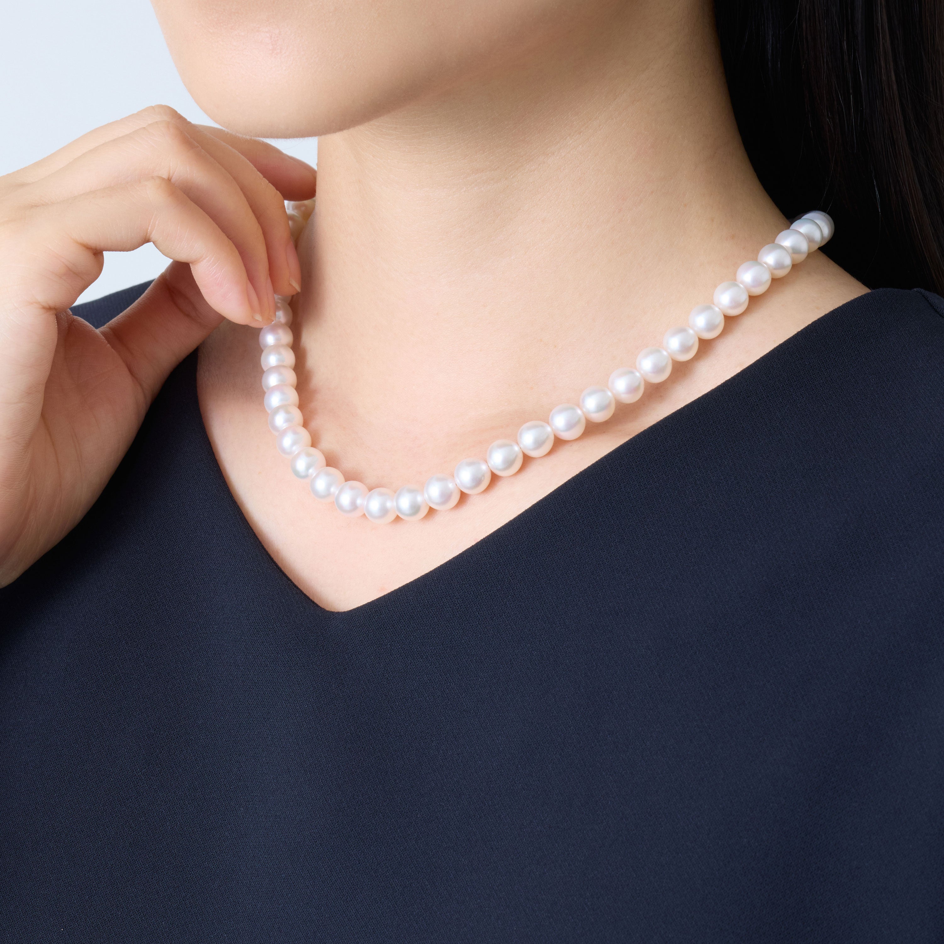 テリ評価80点・最高評価の純白ホワイト系に高品質な光沢 / 越物花珠