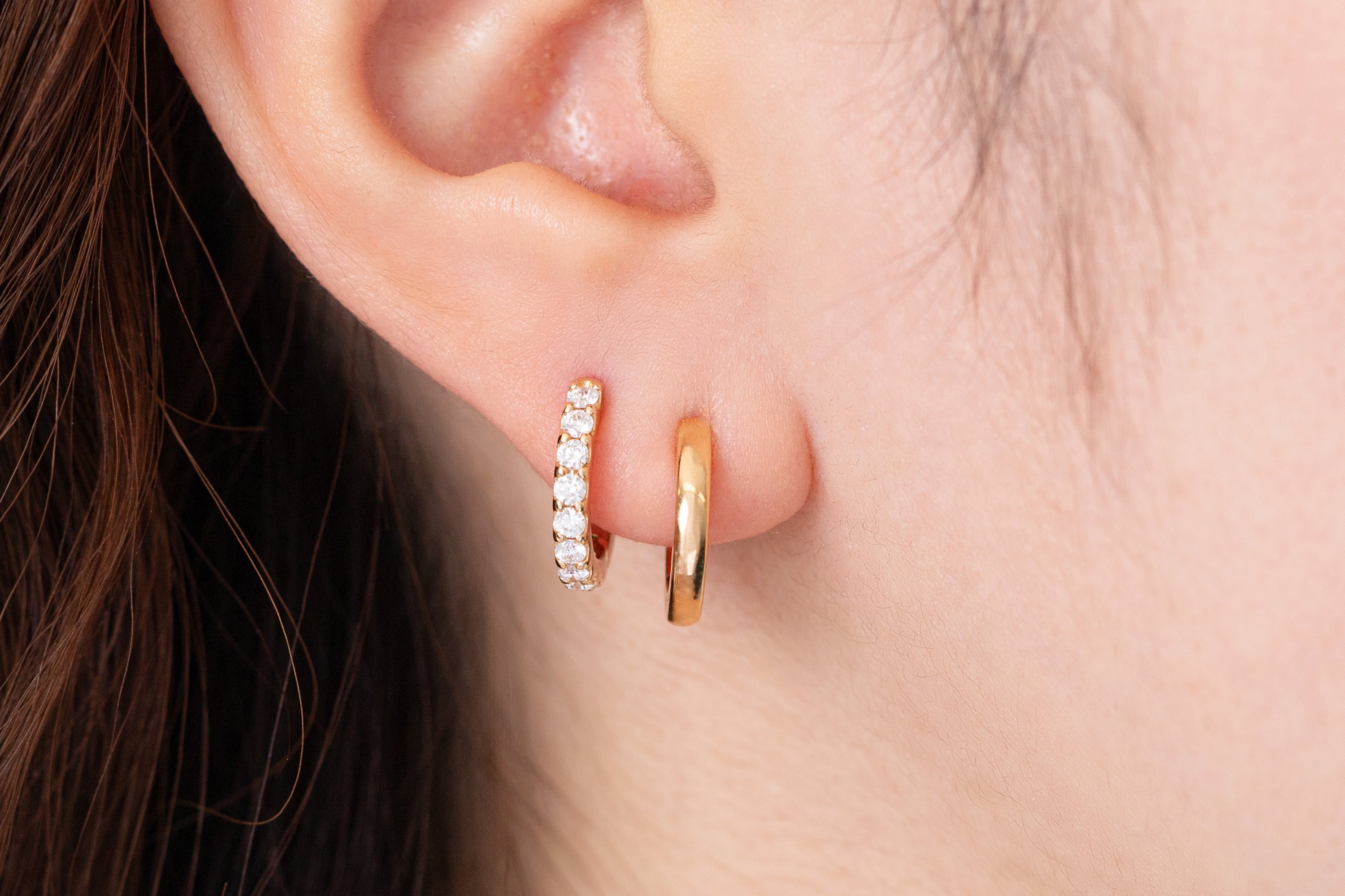 2月12日発売 K18/Pt「ミラノア フープ ミディアム」ピアス(片耳用